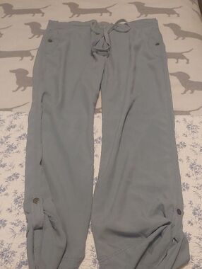 Silk Misty Lucille Light Gray Elastic Waist Pants